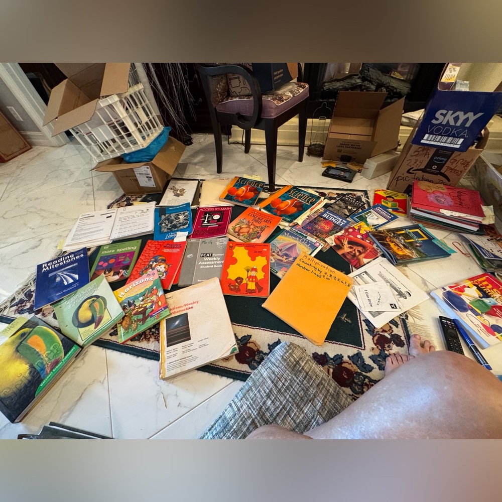 Elementary education teaching Colorful Assorted Books and Magazines and lessons